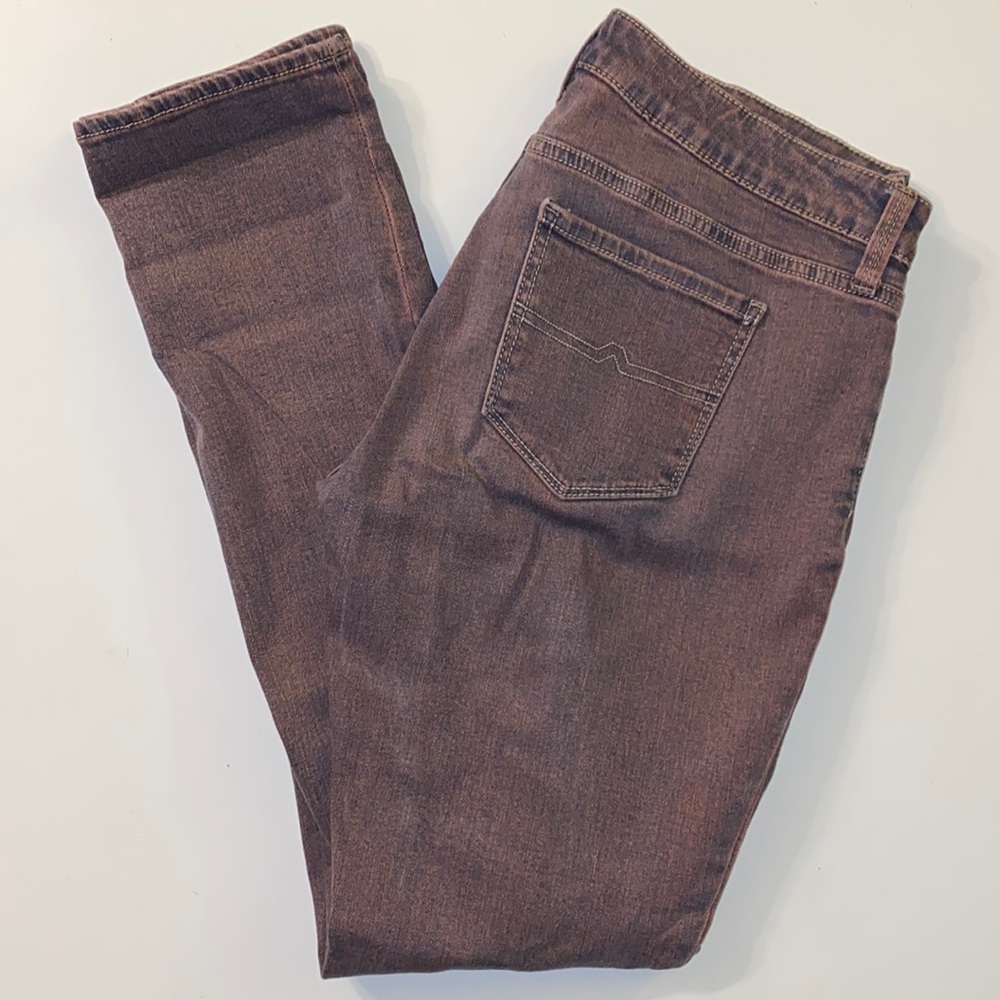 Arizona Jeans. Size 11. Super Skinny. Red Grey. Really Soft Denim.